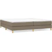 vidaXL Boxspringbett mit Matratze Taupe 200x200 cm Stoff