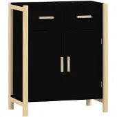 vidaXL Sideboard Schwarz 62x38x75 cm Holzwerkstoff