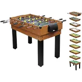 Carromco , Tischfußball Multifunktionsgerät 10 in 1 "Choice-XT", braun, 108,9 x 61,9 x 81,3 cm
