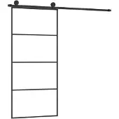 vidaXL Schiebetür mit Beschlag 90x205 cm ESG-Glas & Aluminium