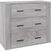 vidaXL Sideboard Grau Sonoma 80x33x70 cm Holzwerkstoff