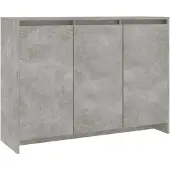 vidaXL Sideboard Betongrau 102x33x75 cm Holzwerkstoff