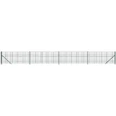 vidaXL Maschendrahtzaun mit Bodenflansch Grün 1x10 m