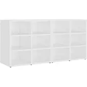 vidaXL Schuhregale 2 Stk. Weiß 52,5x30x50 cm