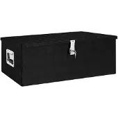 vidaXL Aufbewahrungsbox Schwarz 90x47x33,5 cm Aluminium