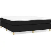 vidaXL Boxspringbettgestell Schwarz 180x200 cm Stoff