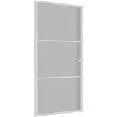 vidaXL Innentür 102,5x201,5 cm Weiß Mattglas und Aluminium