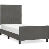 vidaXL Bettgestell ohne Matratze Dunkelgrau 80x200 cm Samt