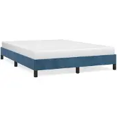 vidaXL Bettgestell ohne Matratze Dunkelblau 140x200 cm Samt