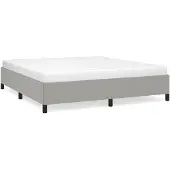 vidaXL Bettgestell ohne Matratze Hellgrau 160x200 cm Stoff
