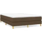 vidaXL Boxspringbettgestell Dunkelbraun 140x200 cm Stoff