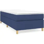 vidaXL Boxspringbettgestell Blau 80x200 cm Stoff