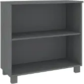 vidaXL Sideboard HAMAR Dunkelgrau 85x35x80 cm Massivholz Kiefer