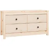 vidaXL Beistellschrank 100x40x54 cm Massivholz Kiefer