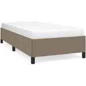 vidaXL Bettgestell ohne Matratze Taupe 90x190 cm Stoff