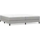 vidaXL Boxspringbettgestell Hellgrau 200x200 cm Stoff
