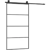 vidaXL Schiebetür mit Beschlag 102,5x205 cm ESG-Glas & Aluminium