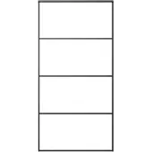 vidaXL Schiebetür ESG Glas und Aluminium mattiert 102,5x205 cm Schwarz