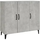vidaXL Sideboard Betongrau 90x34x80 cm Holzwerkstoff