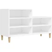 vidaXL Schuhregal Weiß 102x36x60 cm Holzwerkstoff