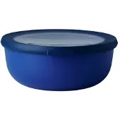 Mepal Frischhaltedose cirqula rund, 1250 ml, Auslaufsichere Multischüssel mit Deckel, Farbe: vivid blue