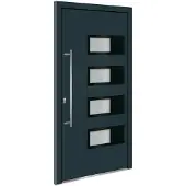 vidaXL Haustür Anthrazit 110x210 cm Aluminium und PVC