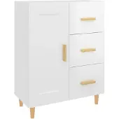 vidaXL Sideboard Hochglanz-Weiß 69,5x34x90 cm Holzwerkstoff