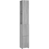 vidaXL Badschrank Grau Sonoma 25x26,5x170 cm Holzwerkstoff