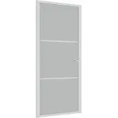 vidaXL Innentür 93x201,5 cm Weiss Mattglas und Aluminium