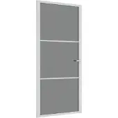 vidaXL Innentür 93x201,5 cm Weiß ESG-Glas und Aluminium
