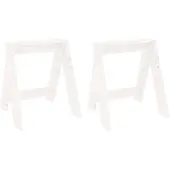 vidaXL Hocker 2 Stk. Weiß 40x40x45 cm Massivholz Kiefer