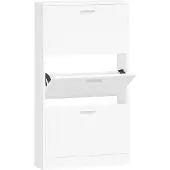 vidaXL Schuhschrank Weiß 59 x 17 x 108 cm Holzwerkstoff
