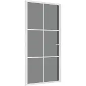 vidaXL Innentür 102,5x201,5 cm Weiß ESG-Glas und Aluminium