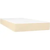 vidaXL Taschenfederkernmatratze Mittel Creme 90x200x20 cm Stoff