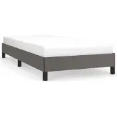 vidaXL Bettgestell Grau 100x200 cm Kunstleder
