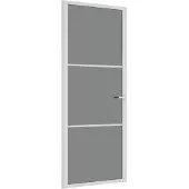 vidaXL Innentür 83x201,5 cm Weiß ESG-Glas und Aluminium