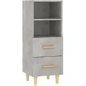 vidaXL Sideboard Betongrau 34,5x34x90 cm Holzwerkstoff