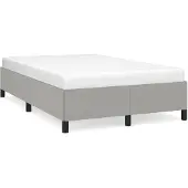 vidaXL Bettgestell ohne Matratze Hellgrau 120x200 cm Stoff