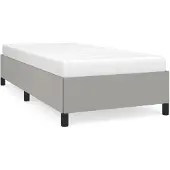 vidaXL Bettgestell ohne Matratze Hellgrau 100x200 cm Stoff