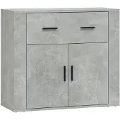 vidaXL Sideboard Betongrau 80x33x70 cm Holzwerkstoff