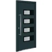 vidaXL Haustür Anthrazit 100x210 cm Aluminium und PVC