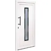 vidaXL Haustür Weiß 98x208 cm PVC