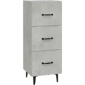 vidaXL Sideboard Betongrau 34,5x34x90 cm Holzwerkstoff