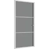 vidaXL Innentür 102,5x201,5 cm Weiß ESG-Glas und Aluminium