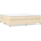 vidaXL Boxspringbettgestell Creme 200x200 cm Stoff