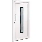 vidaXL Haustür Weiß 108x208 cm PVC