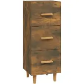 vidaXL Sideboard Räuchereiche 34,5x34x90 cm Holzwerkstoff