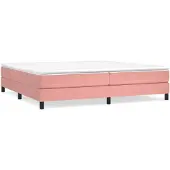 vidaXL Boxspringbettgestell Rosa 200x200 cm Samt