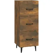vidaXL Sideboard Räuchereiche 34,5x34x90 cm Holzwerkstoff