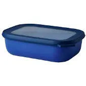 Mepal Multischüssel Cirqula - Mikrowellengeschirr - Multikom rechteckig 1000 ml - Vivid blue - Meal prep box